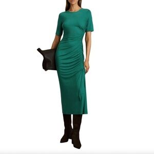 Reiss Rose Ruched Jersey Dress